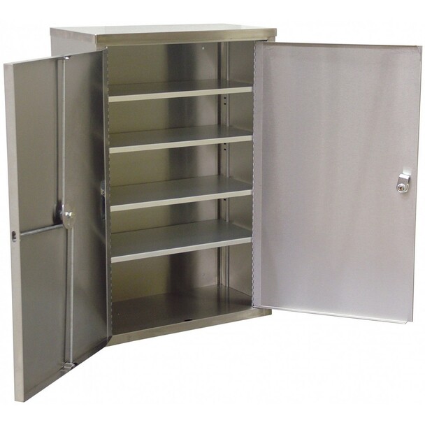 Double Door Narcotic Cabinet With 4 Shelves